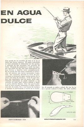 Tapones para pescar en agua dulce - Septiembre 1958