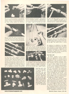 Cómo trabajar con tubos plásticos - Febrero 1979