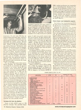 Cómo trabajar con tubos plásticos - Febrero 1979