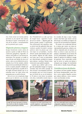 Cultivando flores - Julio 1998