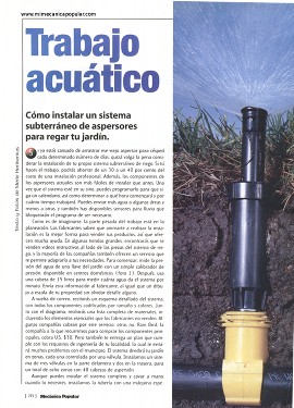 C&oacute;mo instalar un sistema subterr&aacute;neo de aspersores para regar tu jard&iacute;n - Junio 2002