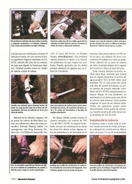 C&oacute;mo instalar un sistema subterr&aacute;neo de aspersores para regar tu jard&iacute;n - Junio 2002