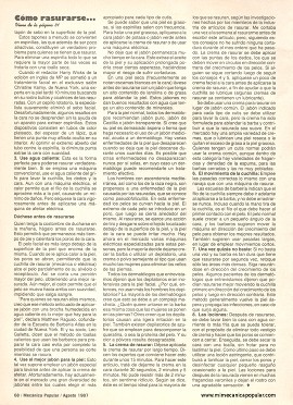 C&oacute;mo Rasurarse - Agosto 1987