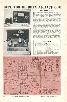 Receptor de gran alcance con bobinas devanadas a mano - Noviembre 1953