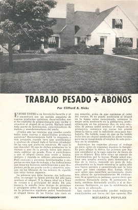 Trabajo Pesado más Abonos igual a Buen Césped - Noviembre 1953