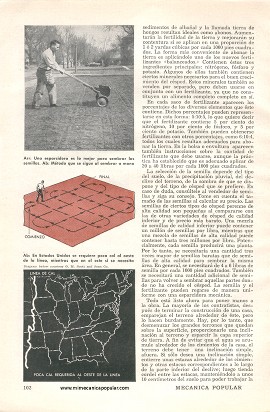 Trabajo Pesado más Abonos igual a Buen Césped - Noviembre 1953