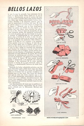 C&oacute;mo Hacer Bellos Lazos - Febrero 1959