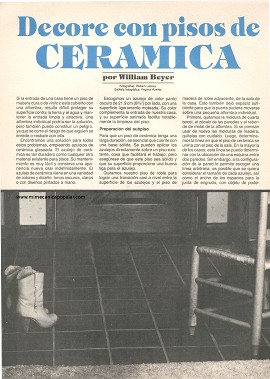 Decore con pisos de cer&aacute;mica - Octubre 1986