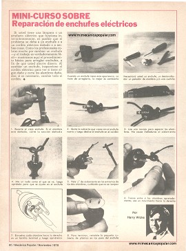 Mini-Curso Sobre Reparación de enchufes eléctricos - Noviembre 1978
