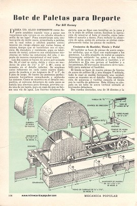 Bote de Paletas para Deporte - Junio 1957