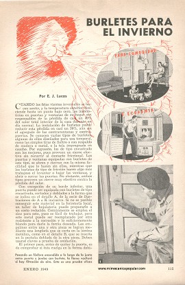 Burletes para el invierno - Enero 1949