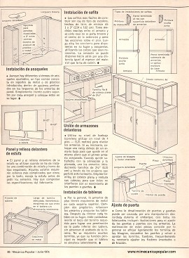 C&oacute;mo Instalar Armario de Cocina - Julio 1974