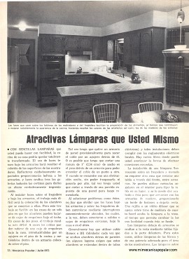 Atractivas l&aacute;mparas que usted mismo puede hacer para su cocina - Julio 1973