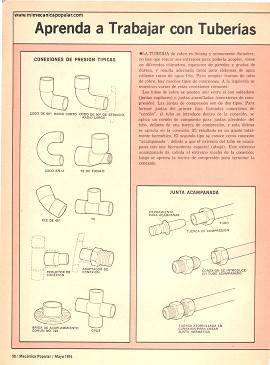 Aprenda a Trabajar con Tuber&iacute;as de Cobre - Mayo 1974