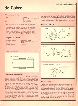Aprenda a Trabajar con Tuber&iacute;as de Cobre - Mayo 1974