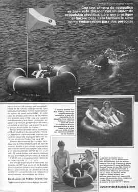 Flotador con motor de propulsi&oacute;n el&eacute;ctrica para el buzo - Noviembre 1983