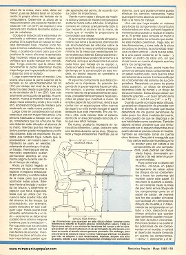 Cómo diseñar un escritorio para su computadora - Mayo 1985