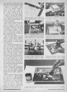 Haciendo Marquetería - Marzo 1975