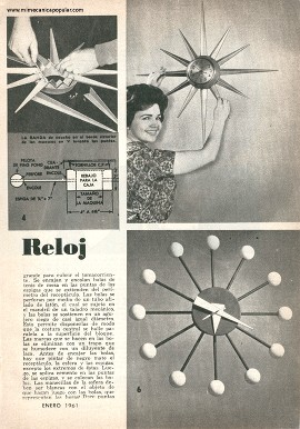 Hágase Un Hermoso Reloj de Pared - Enero 1961