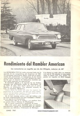 Informe de los dueños: Rambler American - Junio 1961