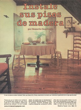 Instale sus pisos de madera - Julio 1980