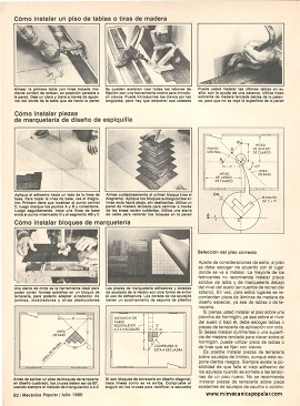 Instale sus pisos de madera - Julio 1980