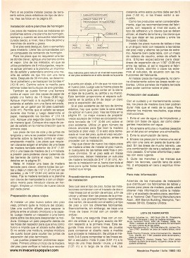Instale sus pisos de madera - Julio 1980