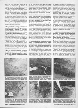 Problemas con el concreto y sus soluciones - Septiembre 1983