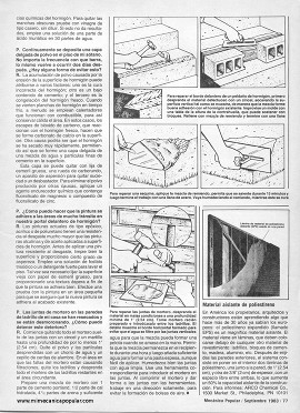 Problemas con el concreto y sus soluciones - Septiembre 1983