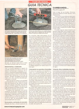 Cambiando el piso del baño con lámina de vinilo - Agosto 1993