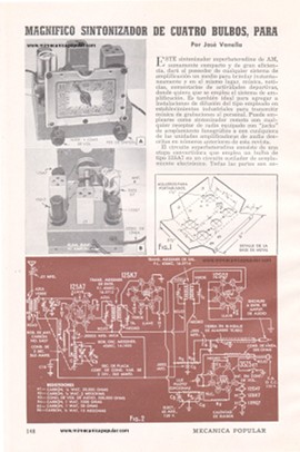 Magnifico sintonizador de cuatro bulbos - Julio 1948