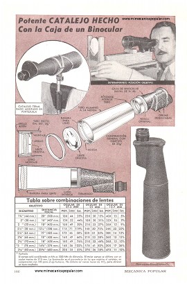 Hágalo Usted Mismo Potente Catalejo Hecho Con la Caja de un Binocular -  Agosto 1947 - Mi Mecánica Popular
