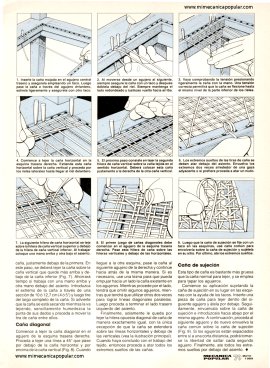 Arreglando rejillas de sillas - Mayo 1989
