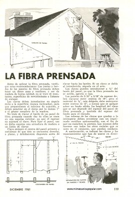 C&oacute;mo Debe Clavar la Fibra Prensada - Diciembre 1961