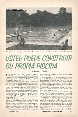 Usted Puede Construir Su Propia Piscina - Mayo 1957