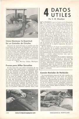 4 Datos Útiles - torno metal - Septiembre 1957