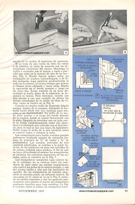 Haga sus propias ventanas mosquiteros de aluminio - Diciembre 1955