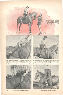 Cómo Montar a Caballo - Septiembre 1953