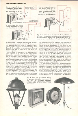 Instalación de Altavoces en un Traspatio - Junio 1959