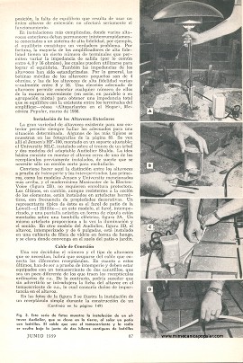 Instalación de Altavoces en un Traspatio - Junio 1959