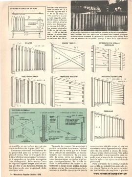 9 formas de cercar su patio - Junio 1978