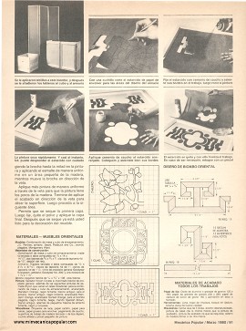 C&oacute;mo Decorar Sus Muebles - Marzo 1980