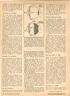 Cómo evitar accidentes de noche - Junio 1977