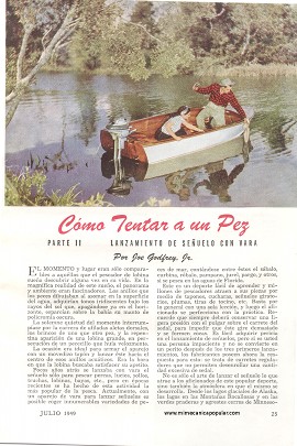 Para el pescador: Cómo Tentar a un Pez - Parte II - Julio 1949