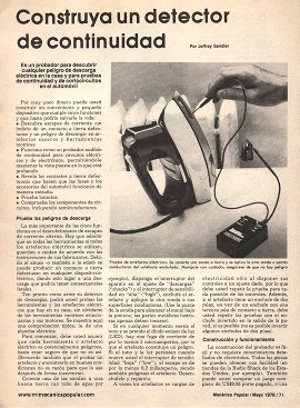 Construya un detector de continuidad - Mayo 1978