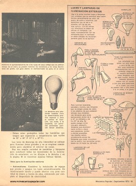 Ilumine su patio - Septiembre 1975