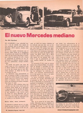 El nuevo Mercedes mediano - Abril 1977