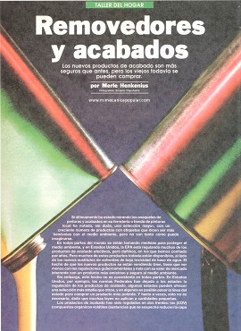 Selecci&oacute;n de removedores y acabados - Febrero 1994