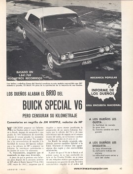 Informe de los dueños: Buick Special V6 - Agosto 1962