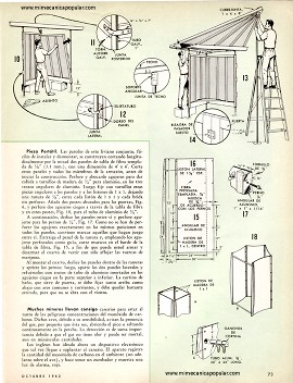 Caba&ntilde;as para Piscinas - Octubre 1962
